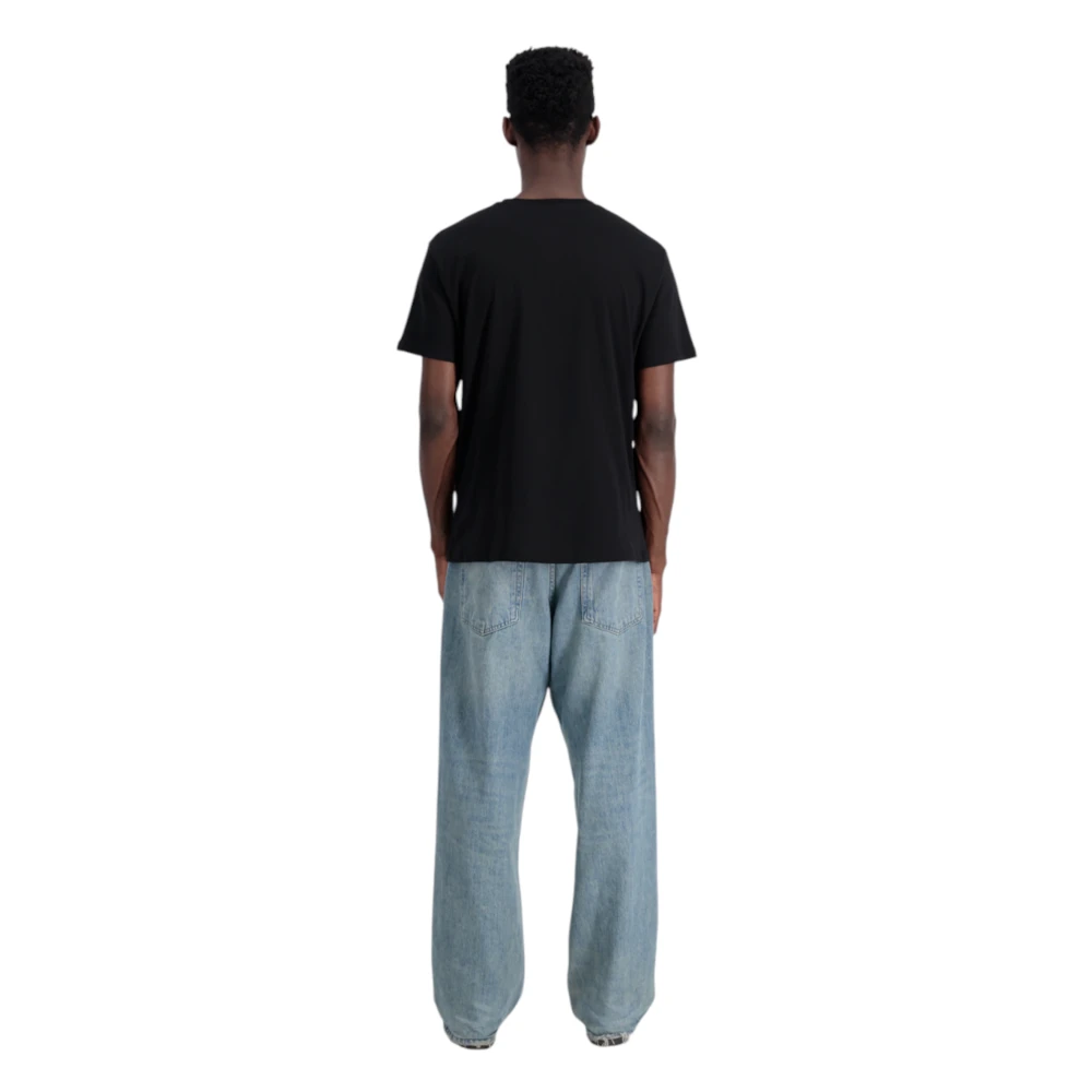 alpha industries Katoenen T-shirt met 3D-logo Black Heren