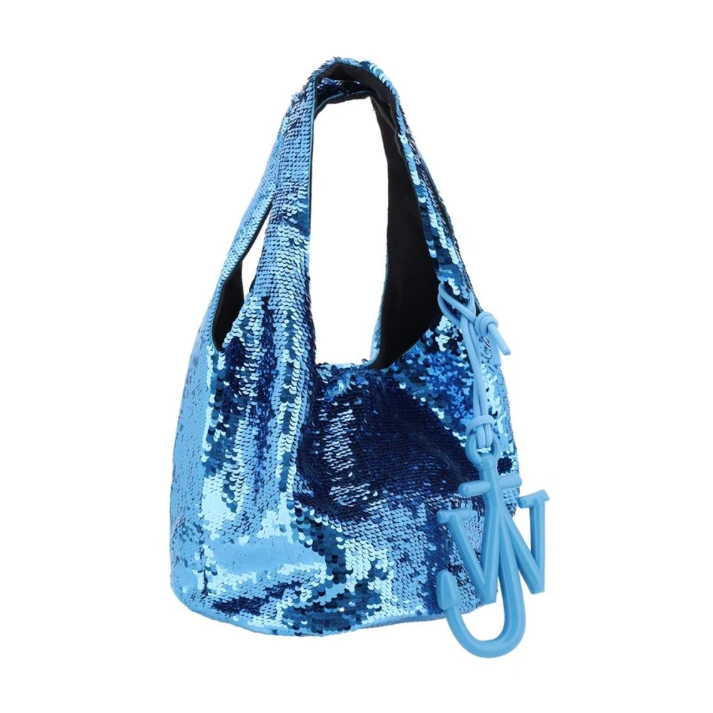 JW Anderson Paillet Mini Tas met Dubbele Schouderband Blue Dames