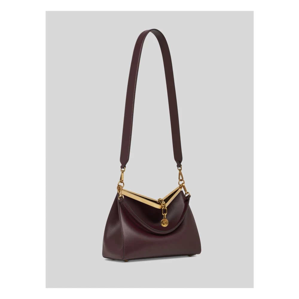 ETRO Iconische Vela Media Leren Tas Brown Dames