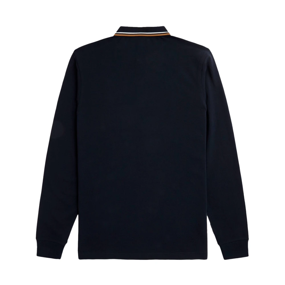 Fred Perry Gestreept Polo Shirt met Lange Mouwen Blue Heren