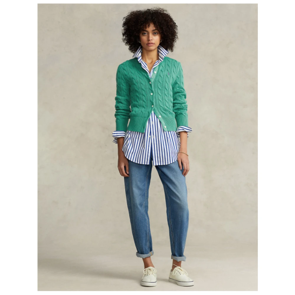 Polo Ralph Lauren Groene Cable Knit Cardigan Green Dames