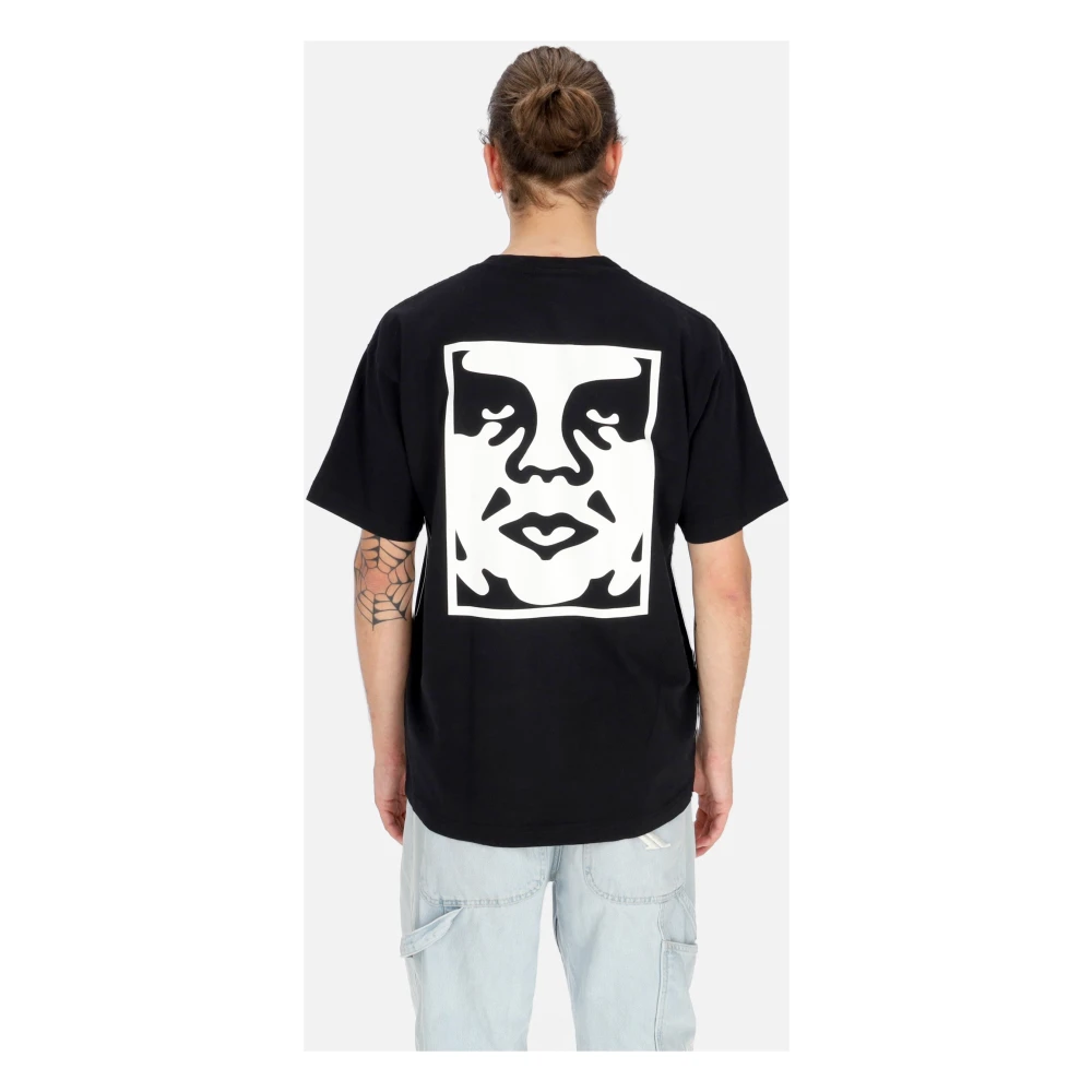 Obey Gedurfd Icoon Zwart T-shirt Black Heren