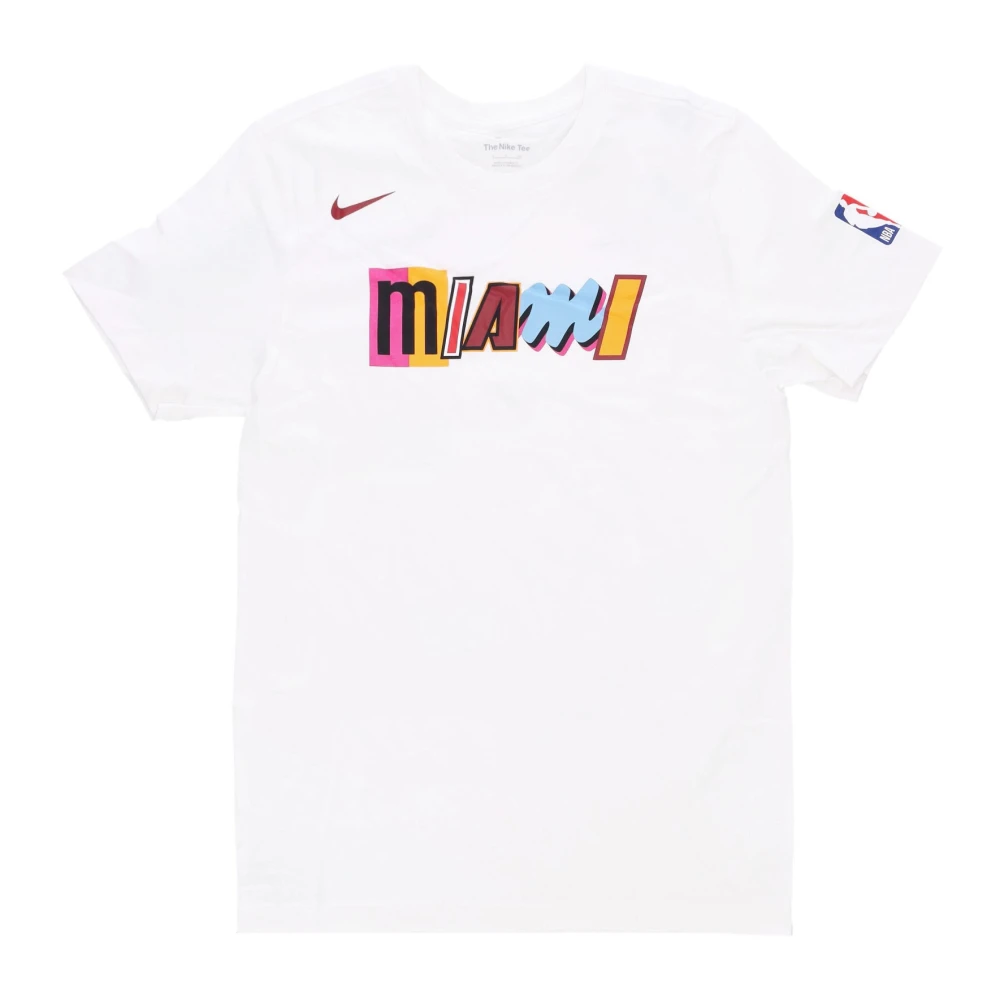 Nike NBA City Edition Logo Tee White Heren