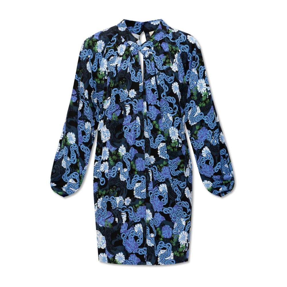 Diane Von Furstenberg Corinne patroon jurk Blue Dames