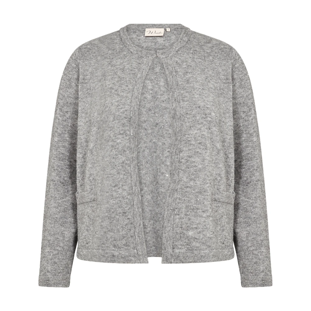 Soyaconcept Klassieke Gebreide Vest met Knoopsluiting Gray Dames