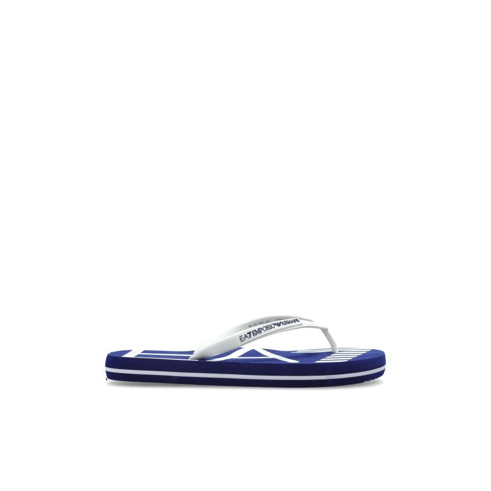 Emporio Armani Ea7 Vit Rubber Flip-Flops With Logo