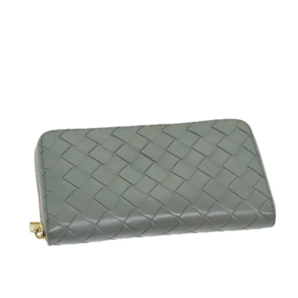 Bottega Veneta Vintage Pre-owned Leather wallets Gray Dames