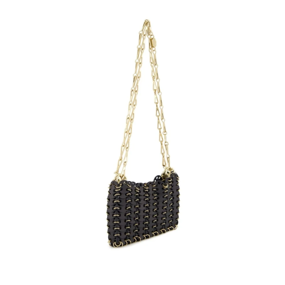 Paco Rabanne Zwart Goud Nano Clutch Black Dames