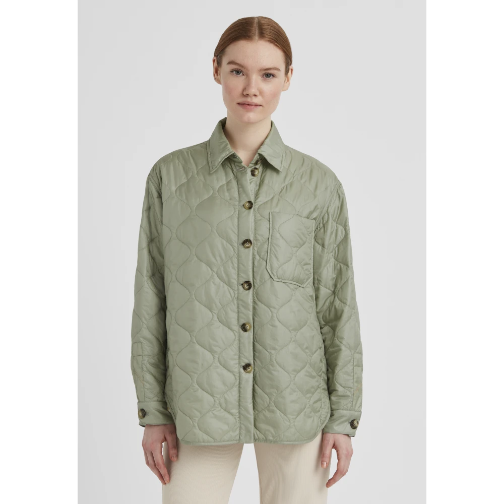 Milestone Golf Gestikt Oversized Shirt Green Dames