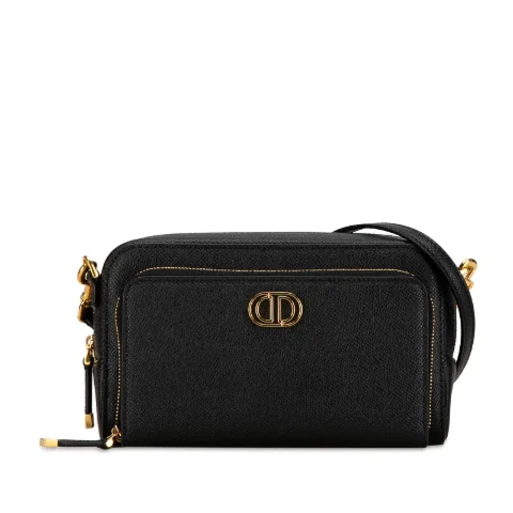 Dior Vintage Pre-owned Leather shoulder-bags Black Dames