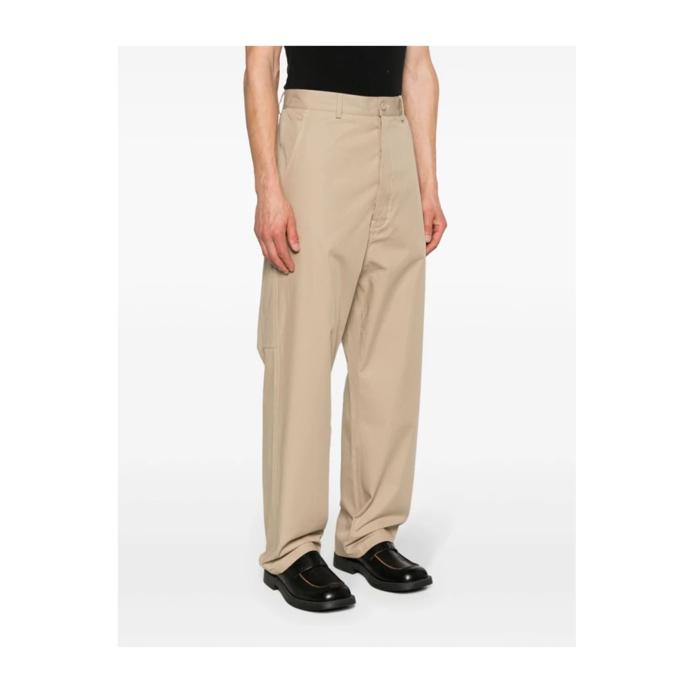 MM6 Maison Margiela Wijde Broek Beige Heren