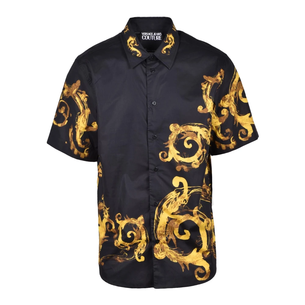 Versace Jeans Couture Katoenen Overhemd Black Heren