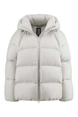 Oversized dunjacka med huva