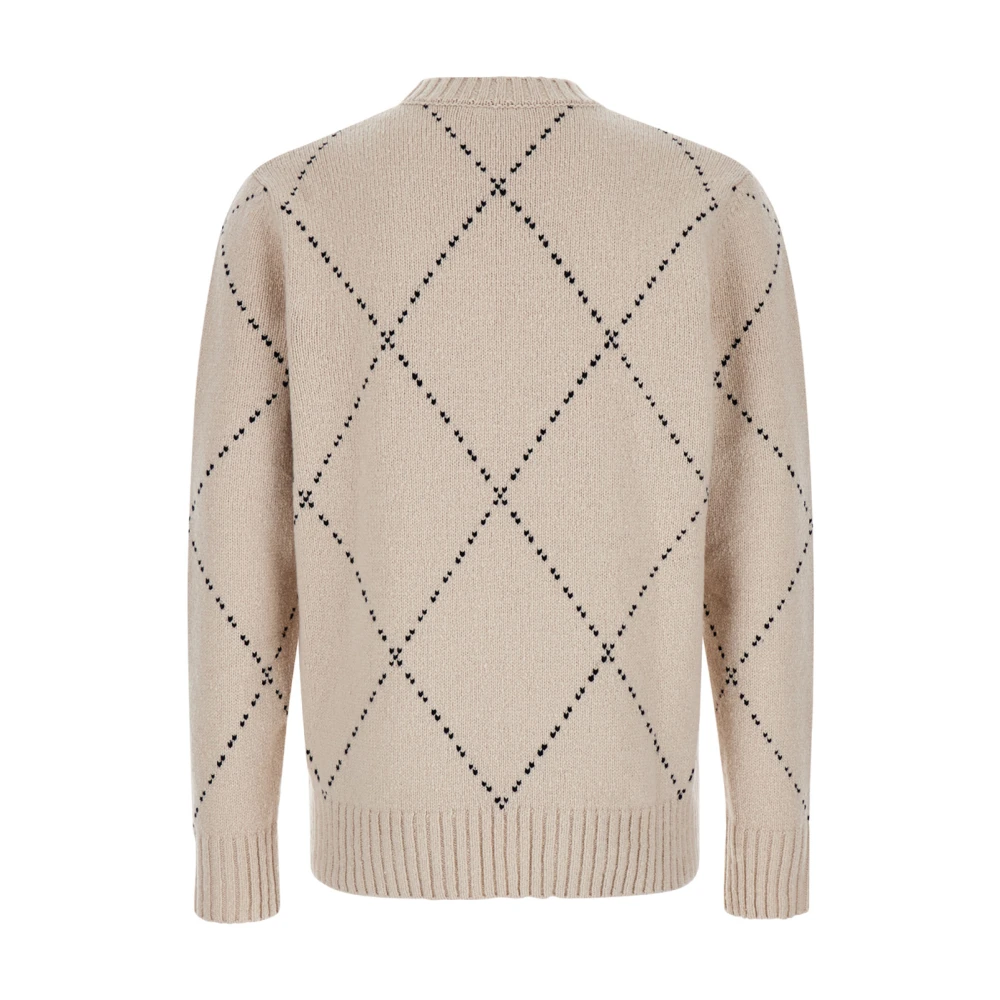 Eleventy Beige V-Neck Sweaters Beige Heren