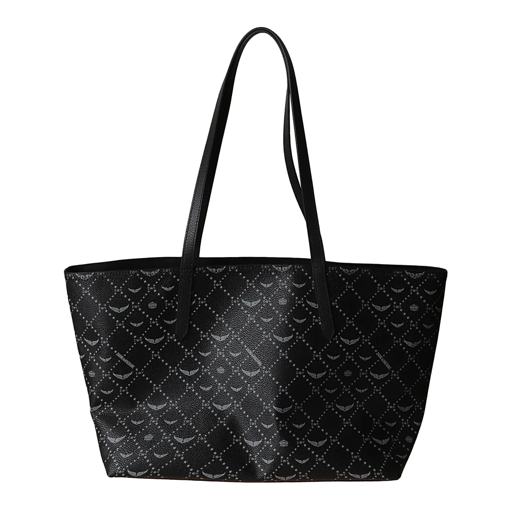 Zadig & Voltaire Monogram Leren Shopper met Iconisch Logo Black Dames