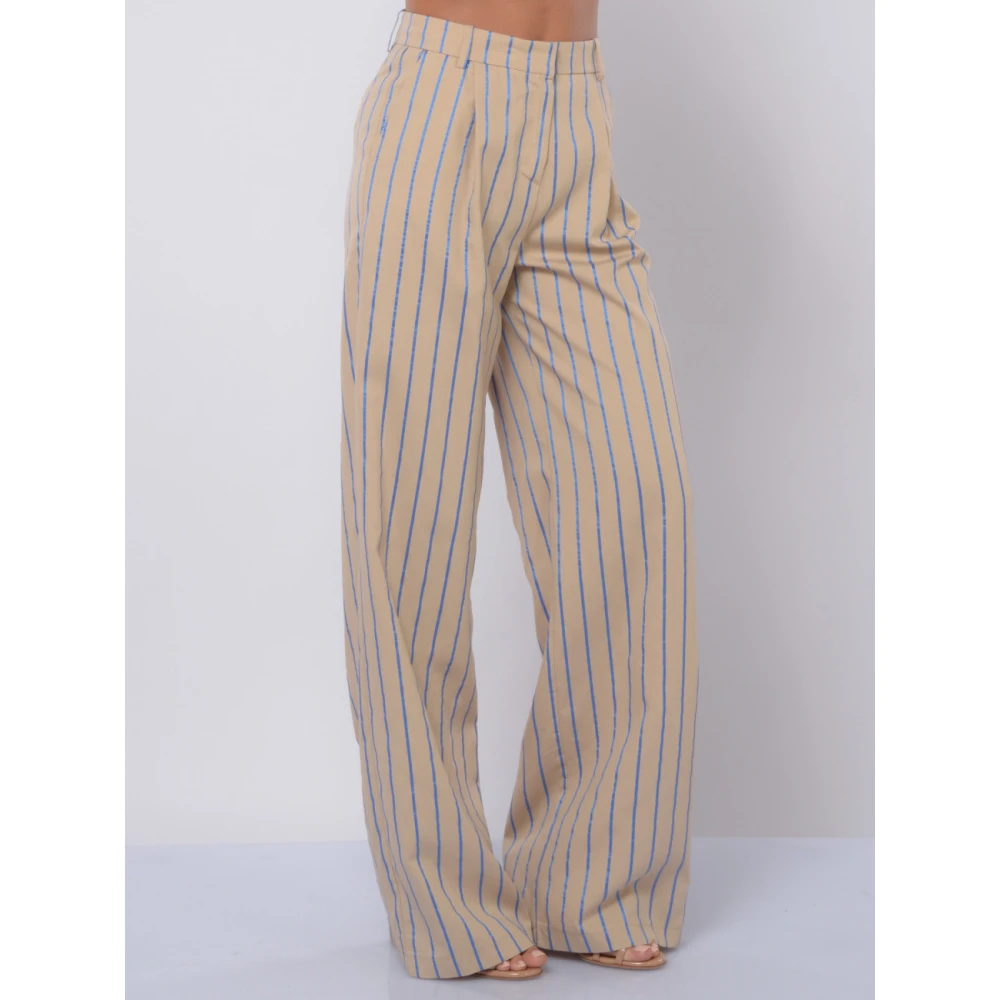 Kaos Gestreept Tailleur Pak Beige Dames
