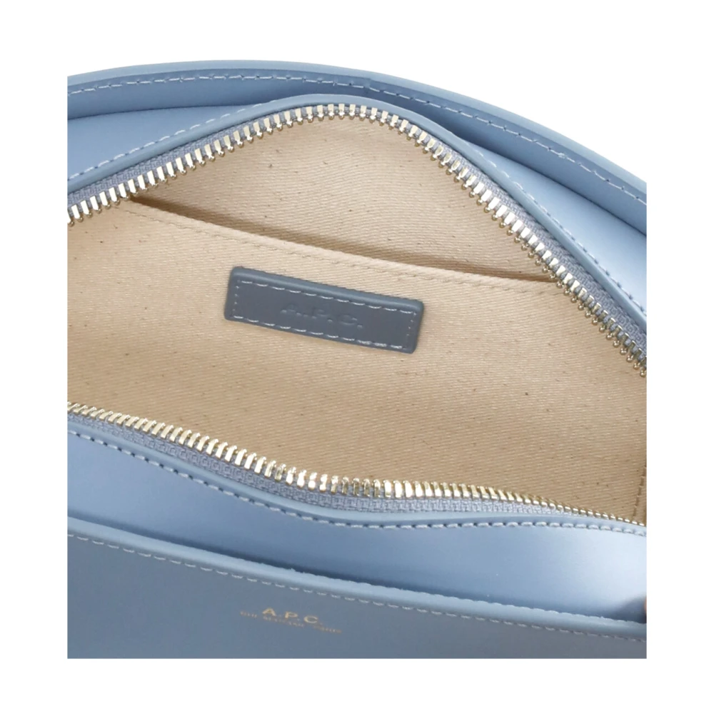 A.p.c. Lichtblauwe Leren Schoudertas Blue Dames
