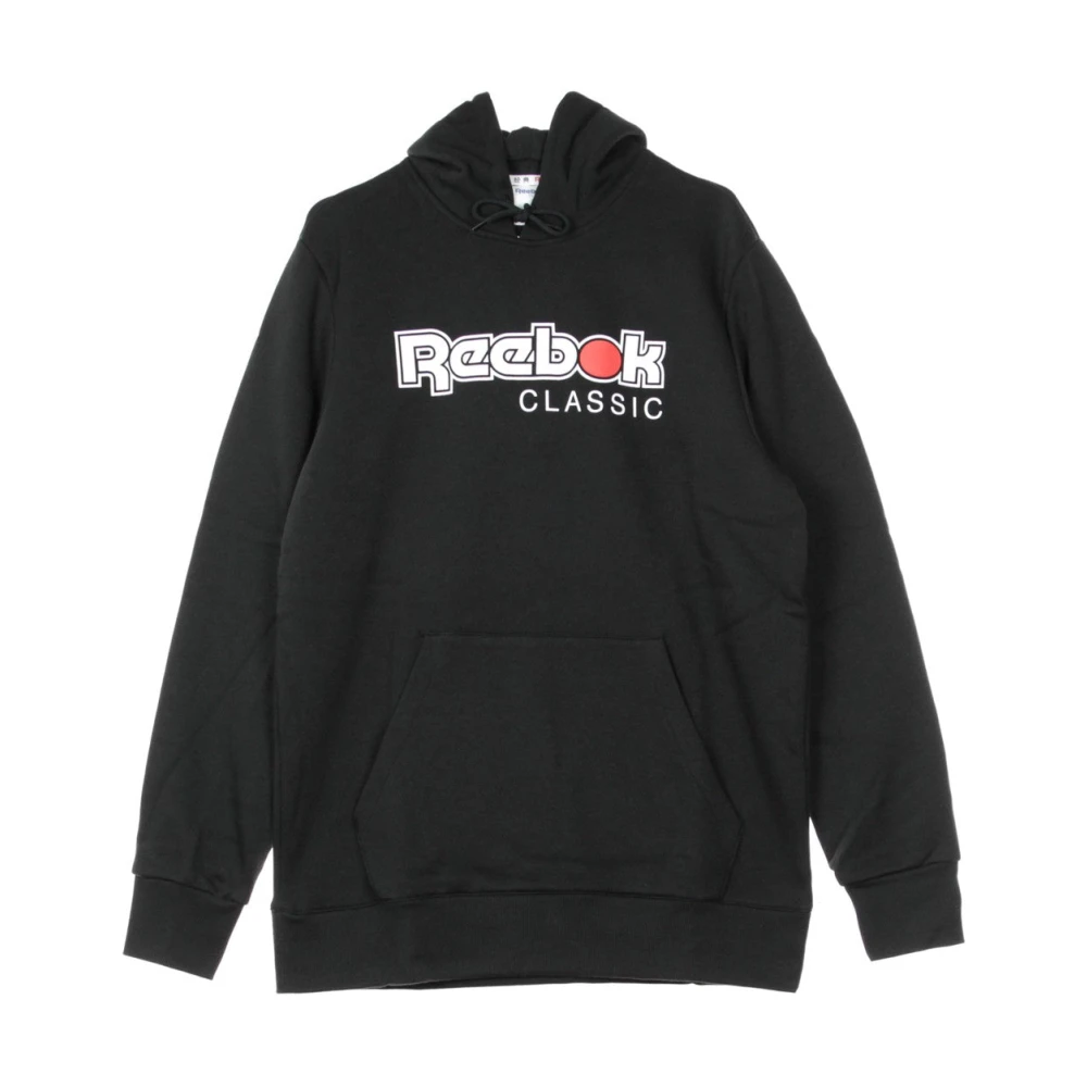 Reebok Klassieke Internationale Heren Hoodie Rode Knoop Hoodie Zwart Black Heren