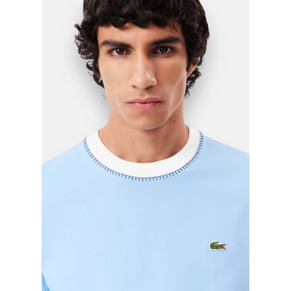 Lacoste Franse Stijl Katoenen T-shirt Blue Heren