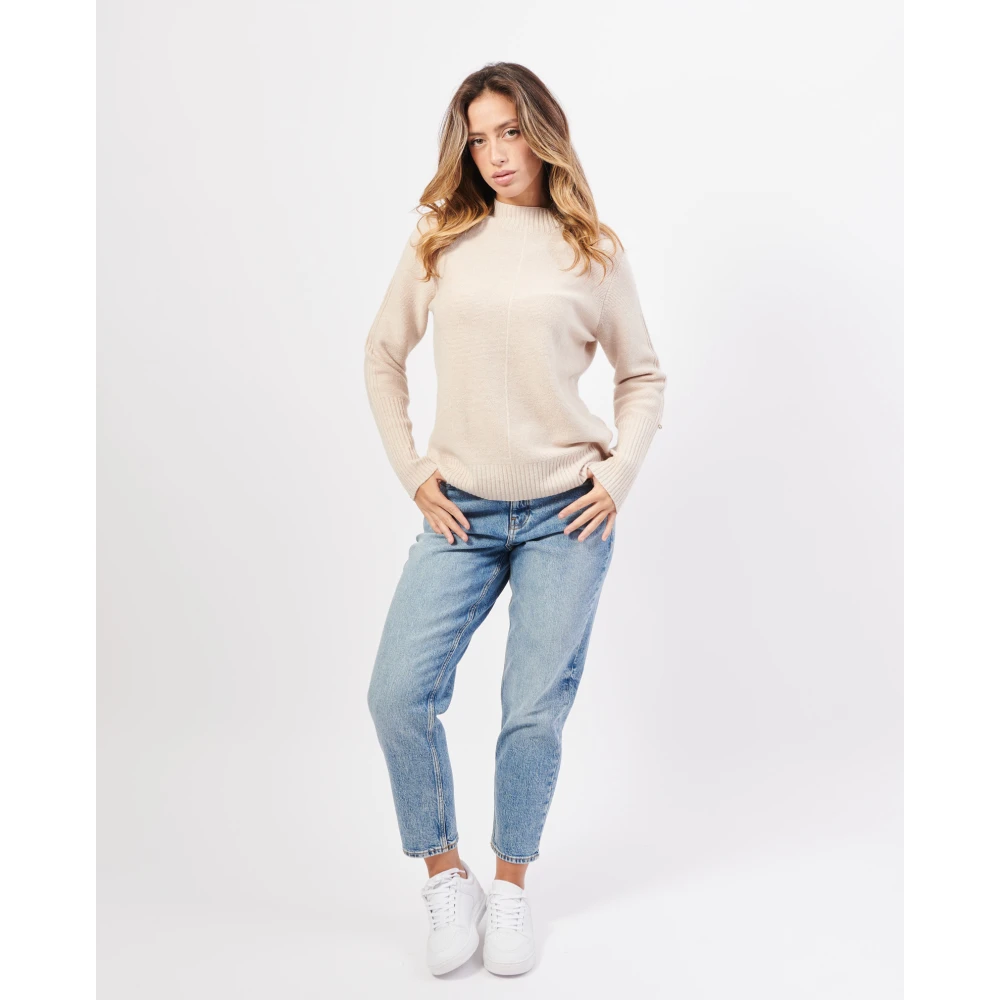 Gerry Weber Beige Geribbelde Trui voor Alle Gelegenheden Beige Dames