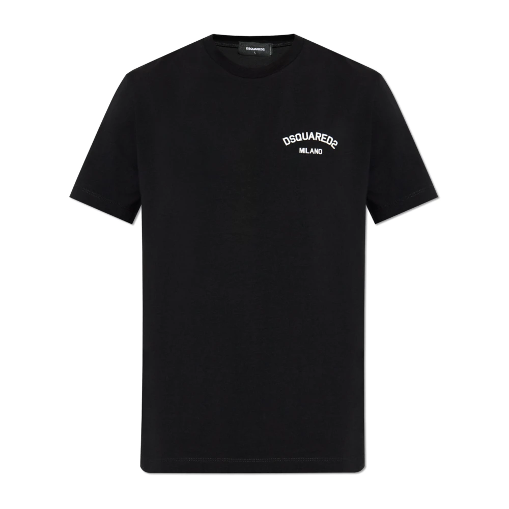 Dsquared2 Men's Black T-Shirt With Logo Extra Large