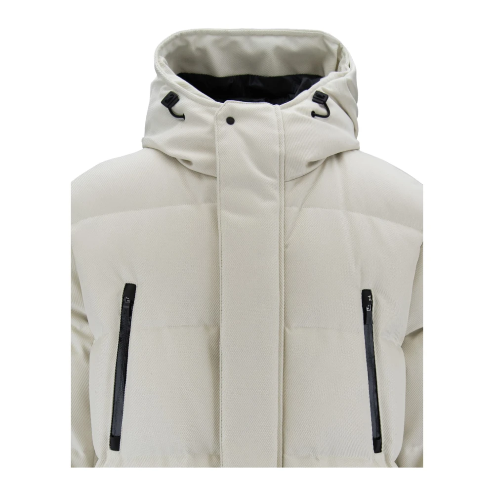 Herno Zip-Up Donsjack White Heren