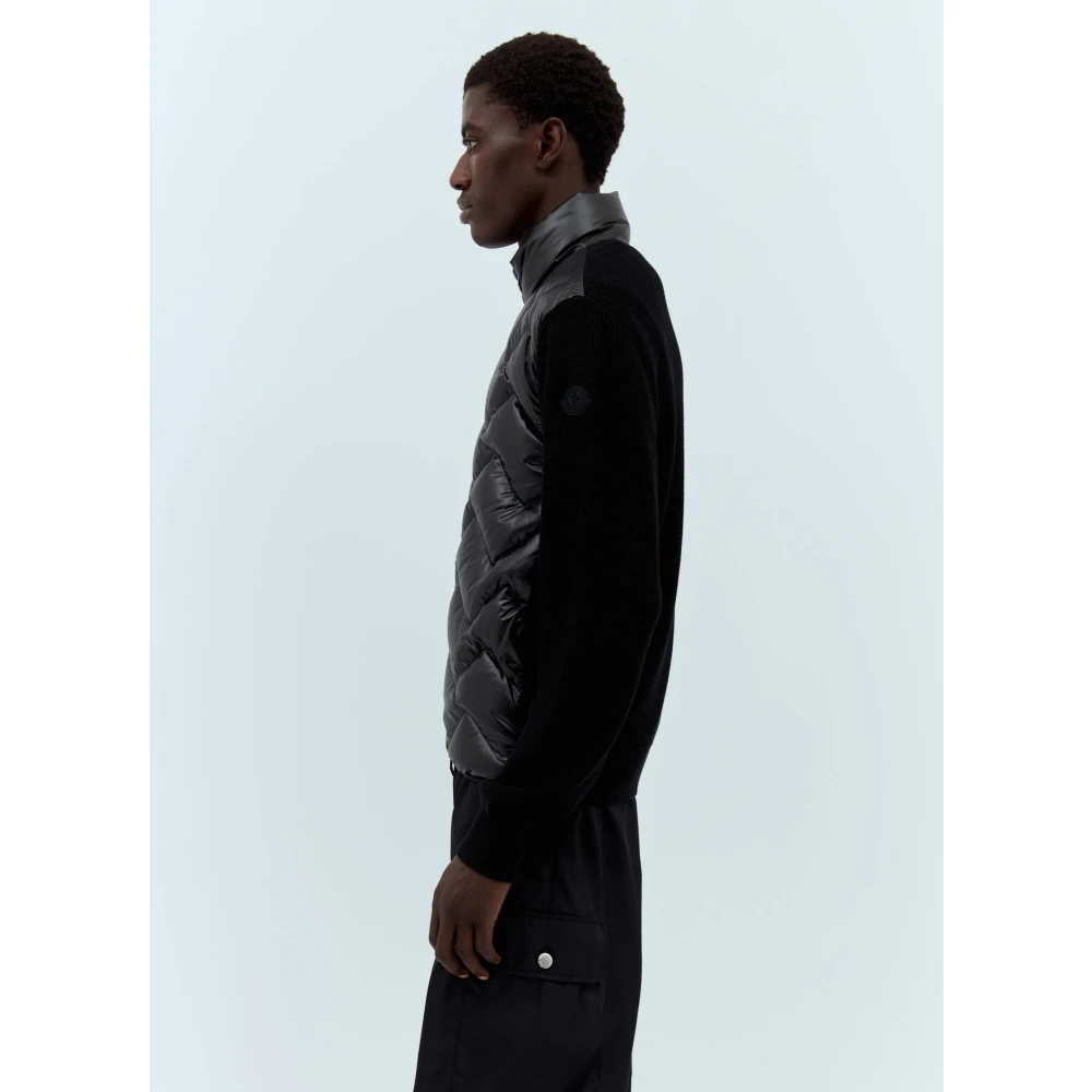 Moncler Gewatteerde Zip-Up Vest Black Heren