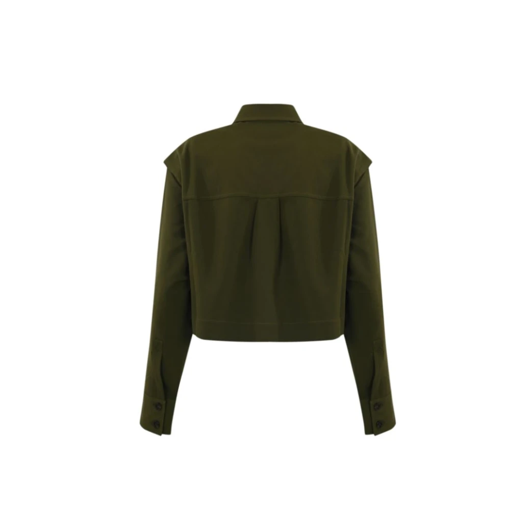 pinko Groene Vloeibare Stretch Shirt Green Dames