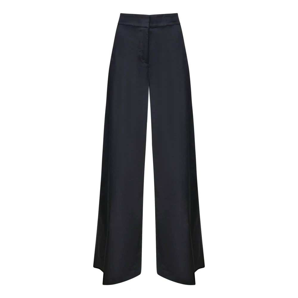 Genny Palazzo Broek met Asymmetrische Ruche Black Dames