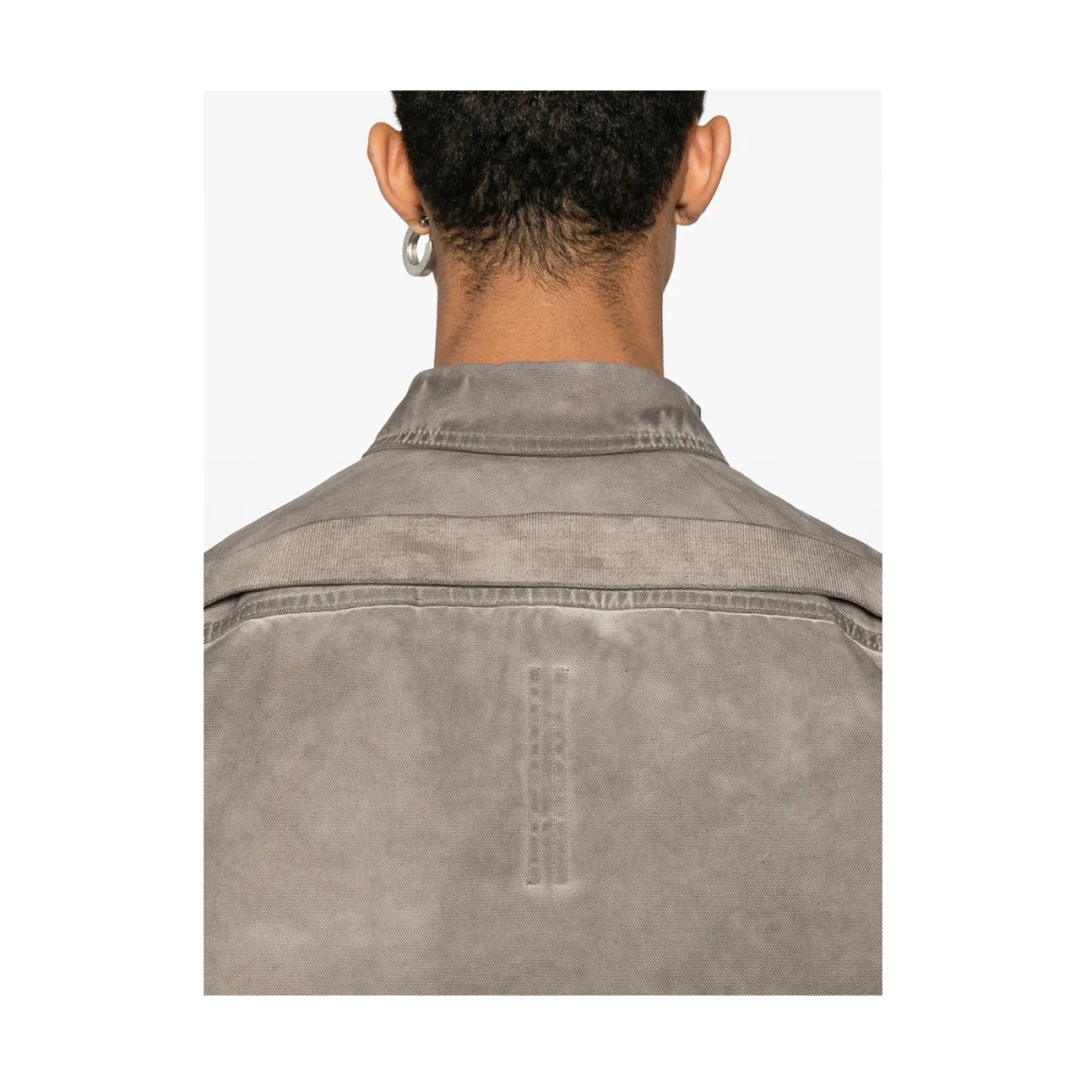 Rick Owens Donkere Schaduw Knoopsluiting Buitenkleding Gray Heren