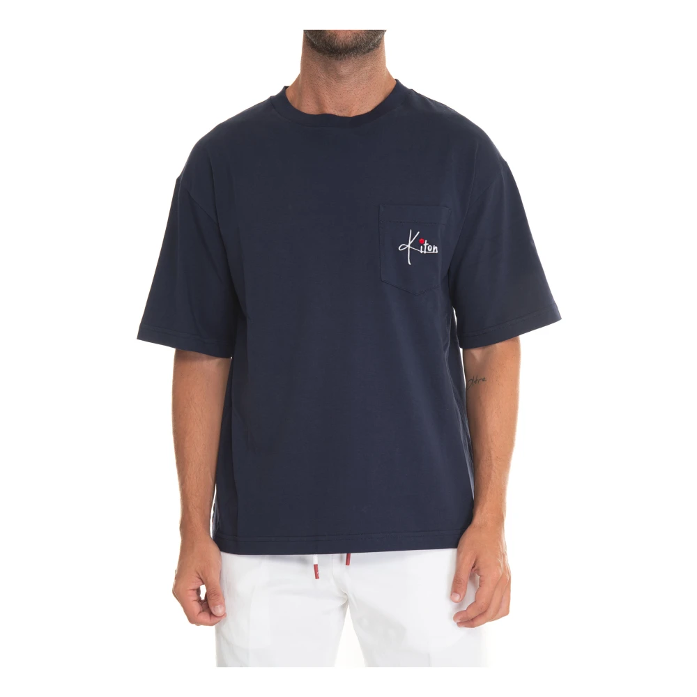 Kiton - Tops > T-Shirts - Blue - Kiton - Modalova