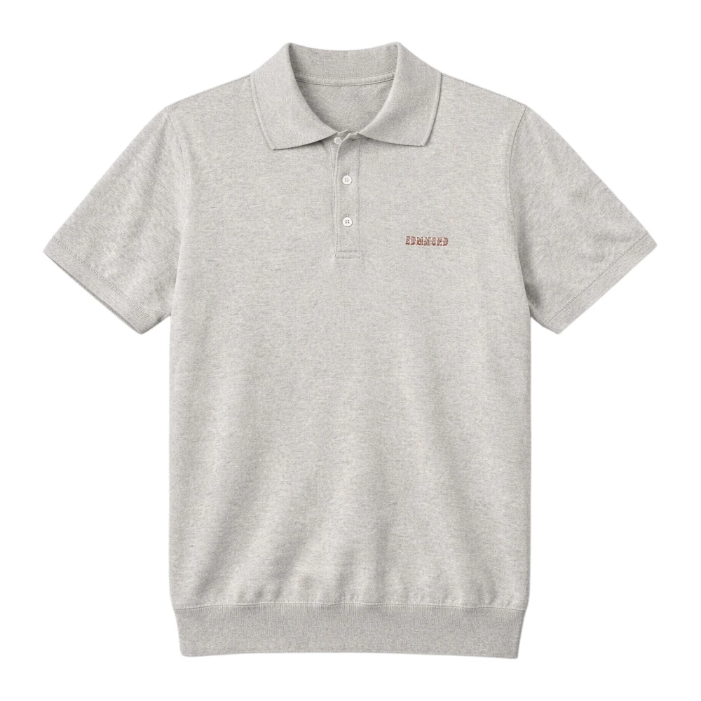Edmmond Studios Men's Gray Brand Bass Polo - Polo Shirts - L - Tops