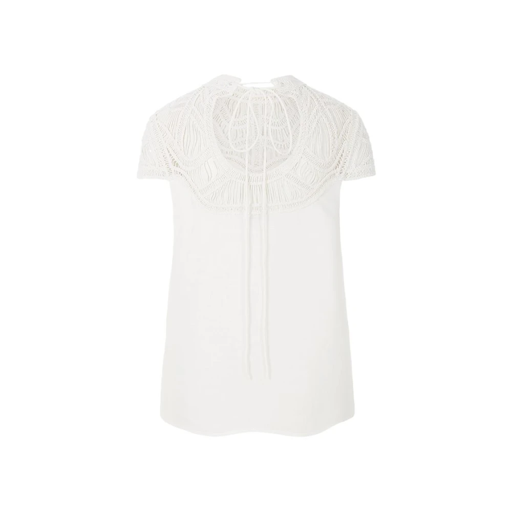 RIANI Linnen blouse met macramé ontwerp White Dames