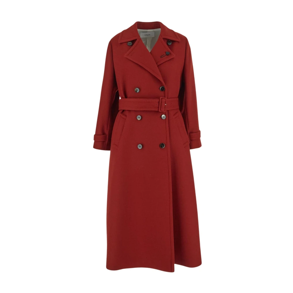 Lardini Dubbel Breasted Wol Vrouw Jas Red Dames