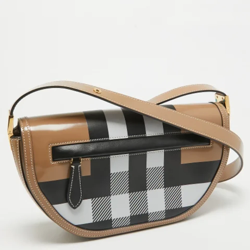 Burberry Vintage Pre-owned Leather shoulder-bags Beige Dames