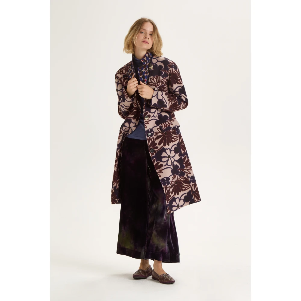 Maliparmi Omkeerbare Enkellange Jas Multicolor Dames