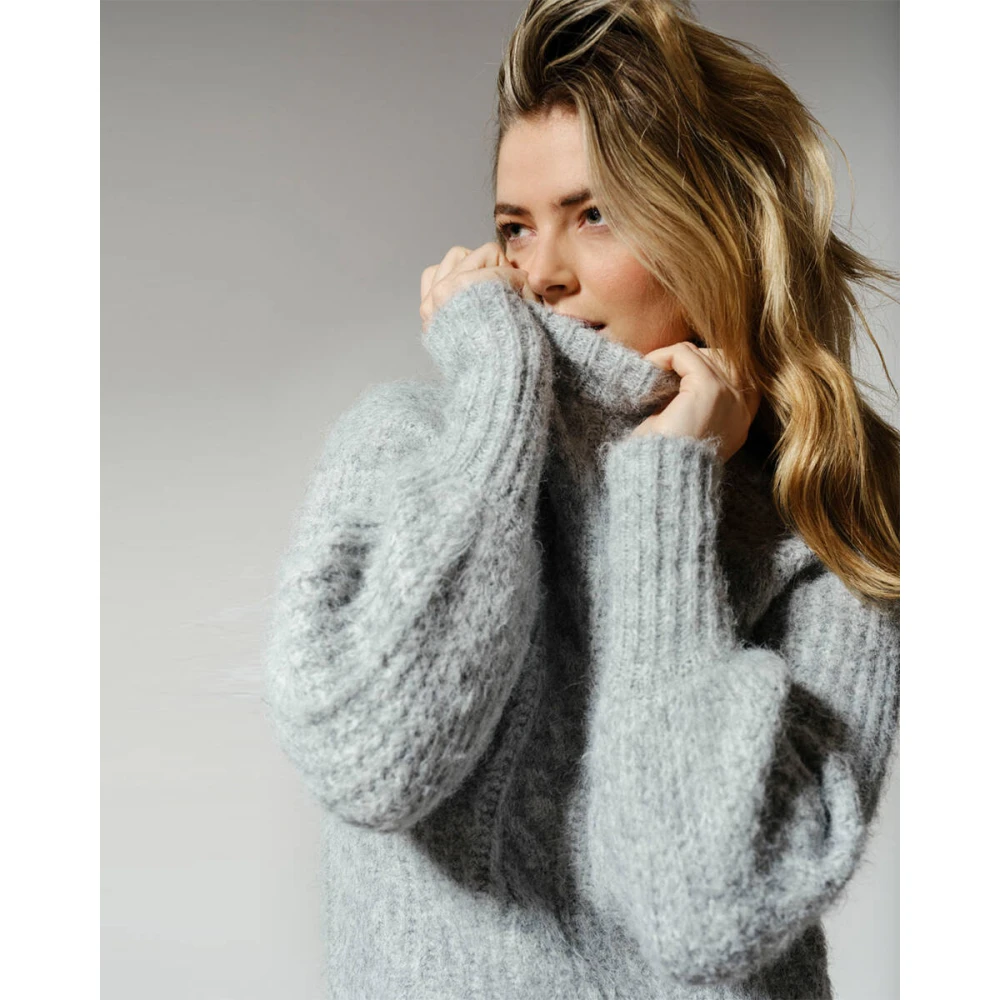 Tramontana Hoge Hals Jumper Pullover Gray Dames
