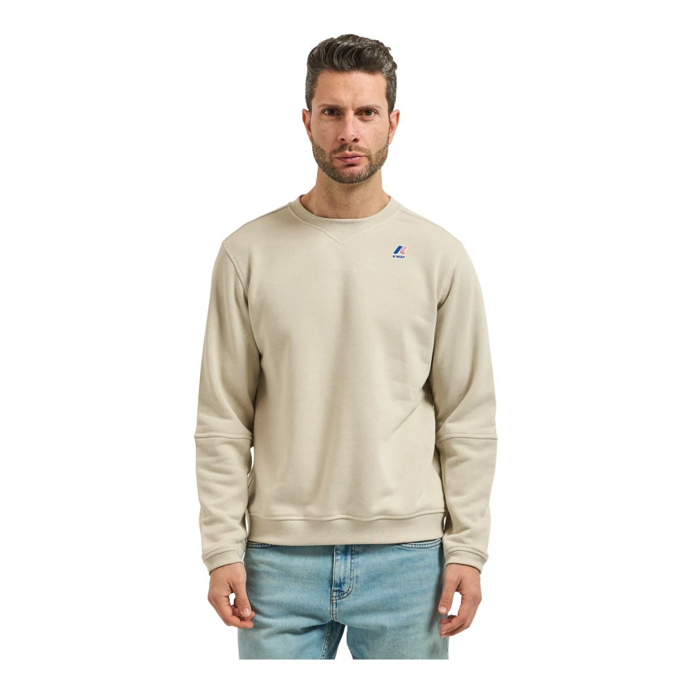 K-Way Mannelijk Beige Hoodies & Sweatvesten Heren, S, Katoen, Sweaters