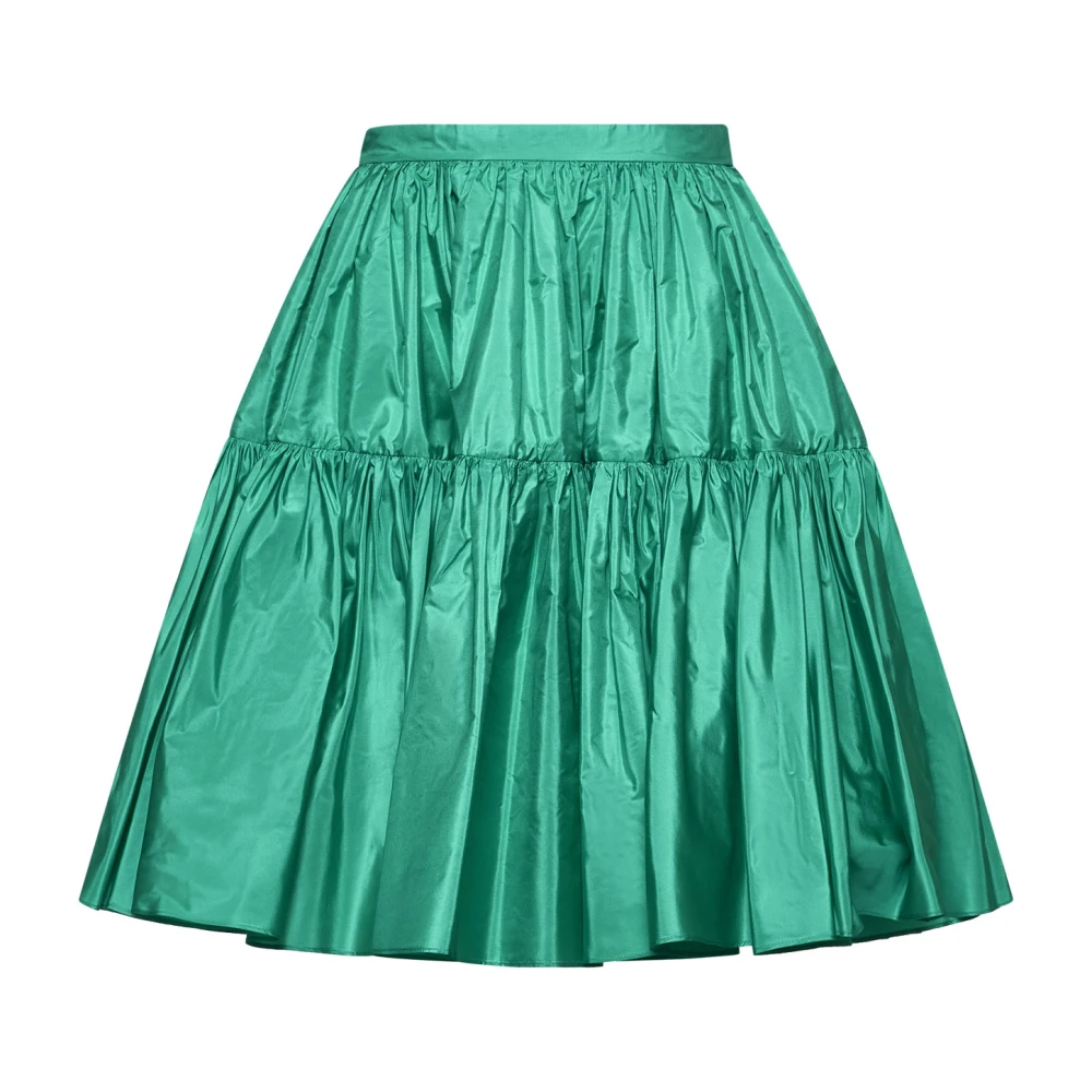 Valentino Groene Zijden Hoge Taille Rok Green Dames