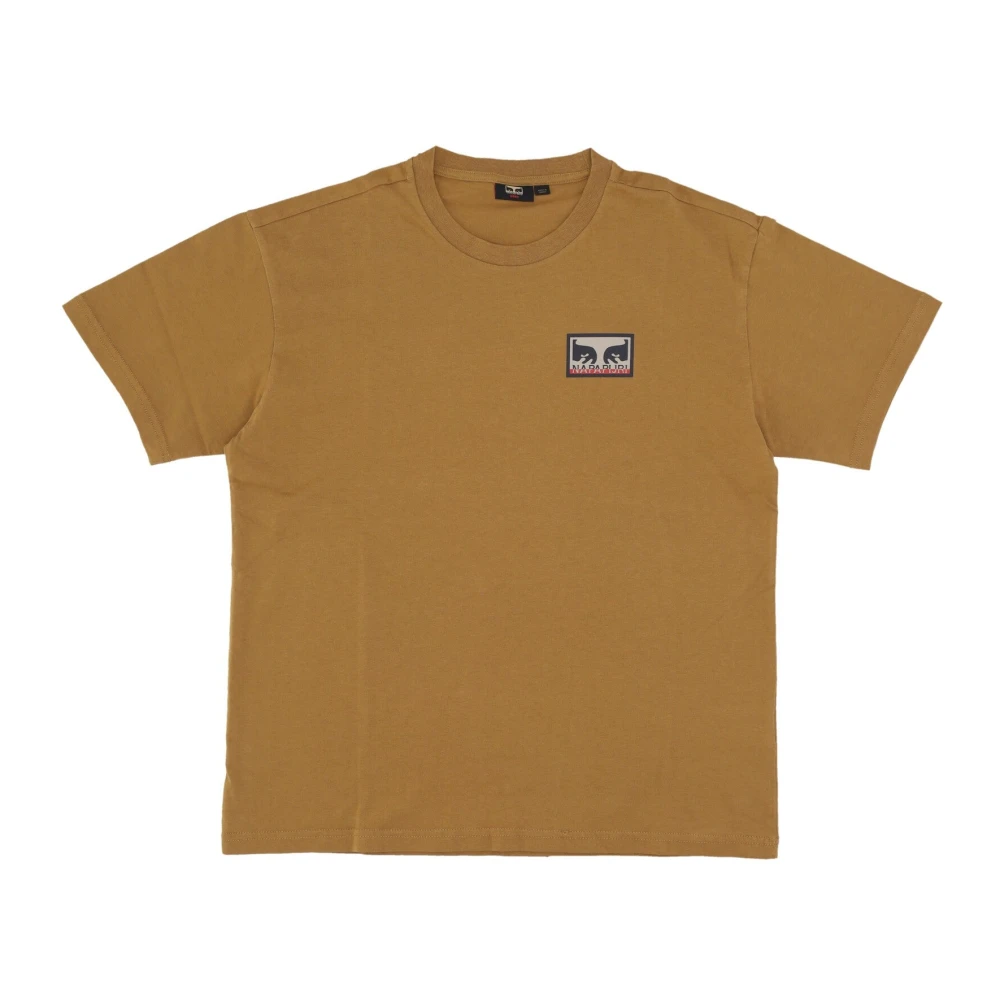 Obey Street Champaign Tee X Napapijri T-Shirt Brown Heren