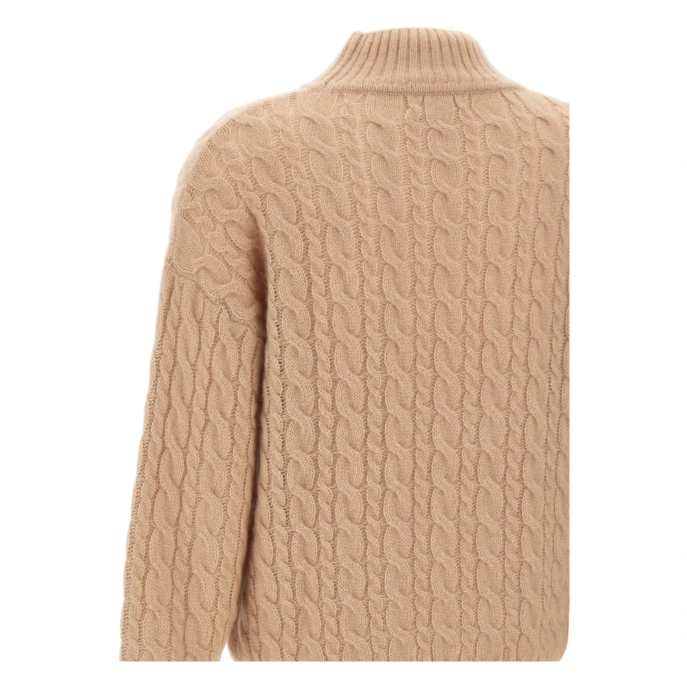 Hemisphere Kasjmier Coltrui Trui Hazelnoot Beige Dames