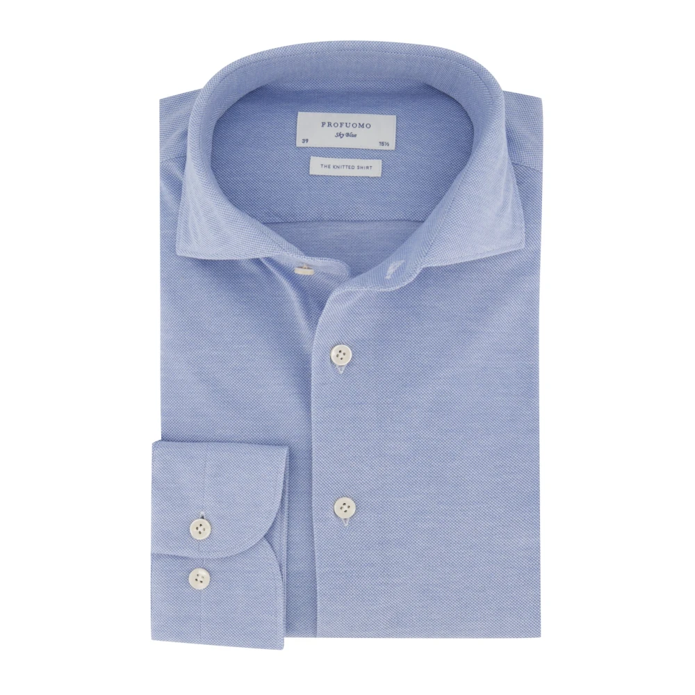 Hemden Profuomo Herren Blau Slim Fit Hemd Einfarbig - Bild 3