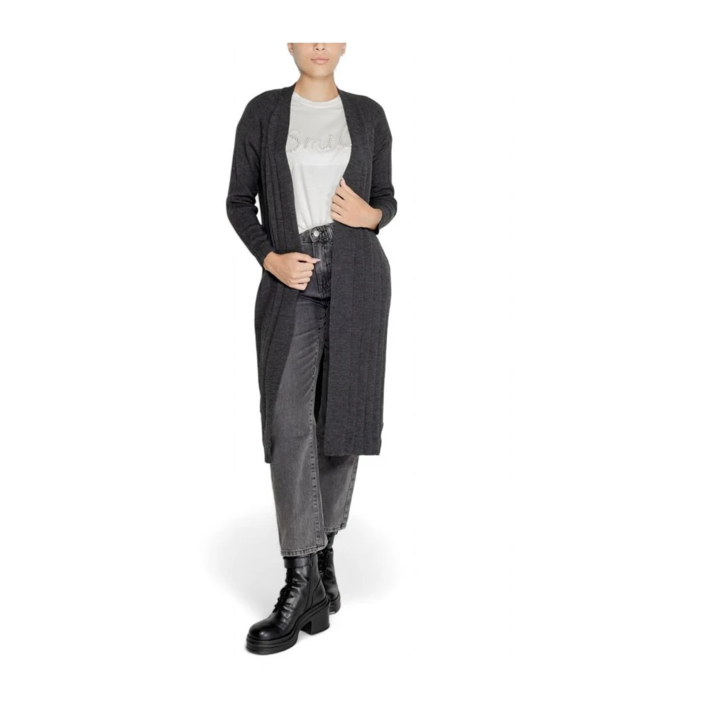 Only Grijze Gebreide Vest Vrouwen Collectie Gray Dames