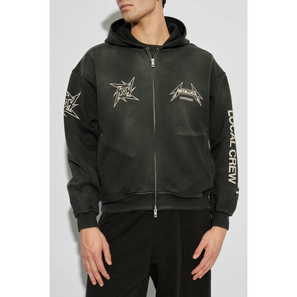 Represent Sweatshirt met ritssluiting Gray Heren
