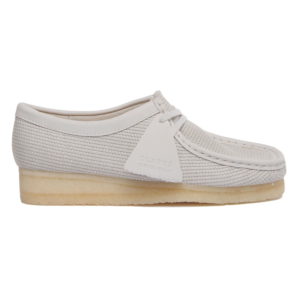 Clarks Women's Beige Wallabee Lace-Up Shoes