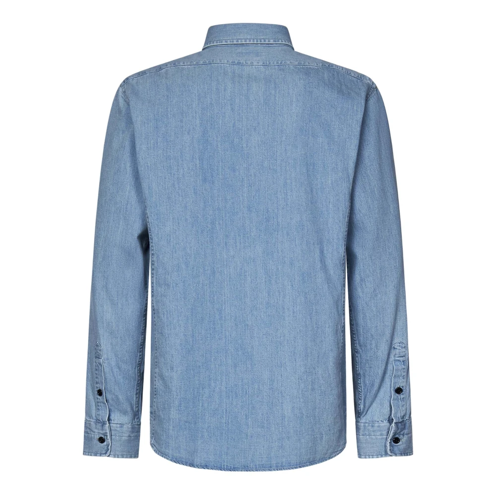 Tom Ford Blauw Katoenen Overhemd Op Blue Heren
