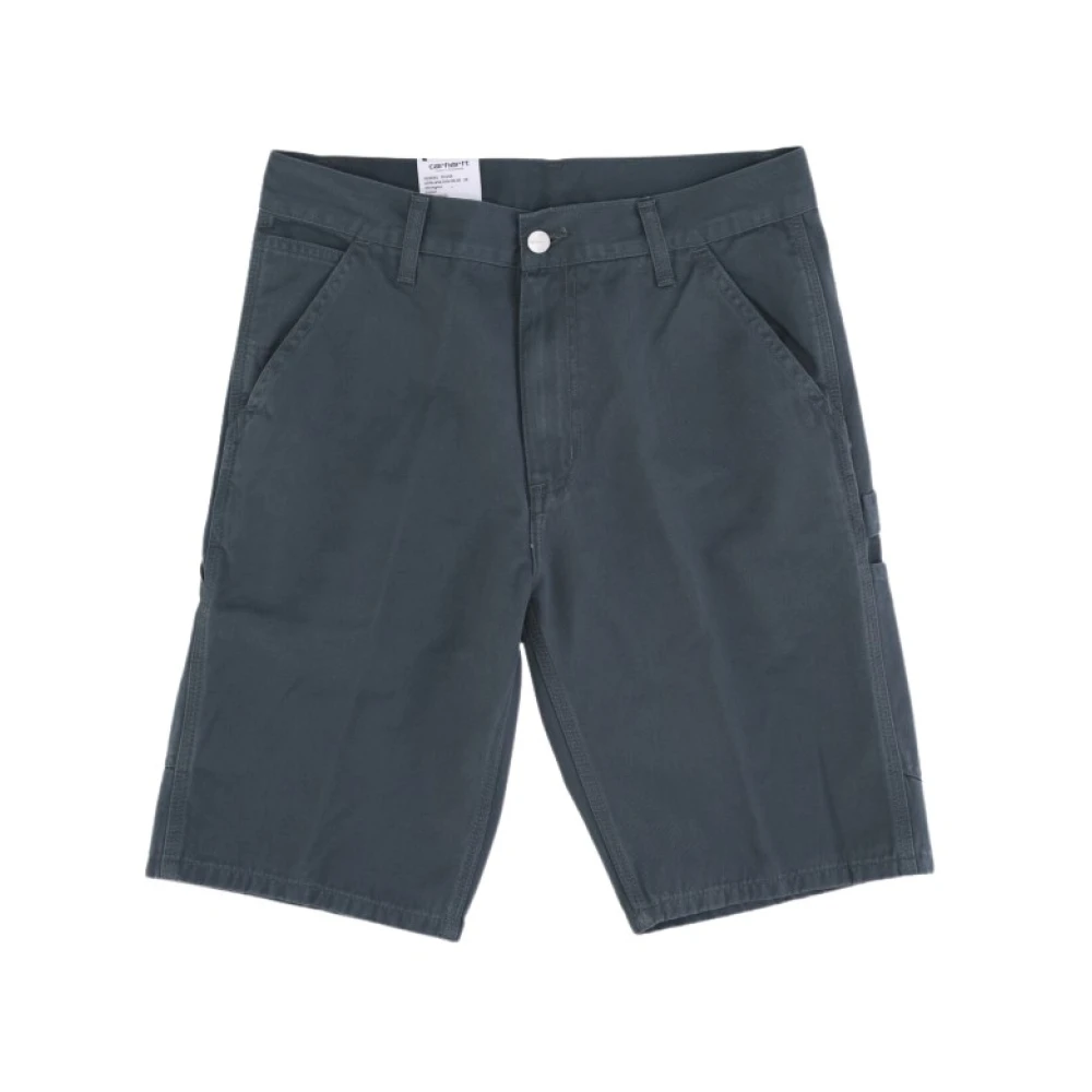 Carhartt WIP Groene Knie Shorts voor Mannen Blue Heren
