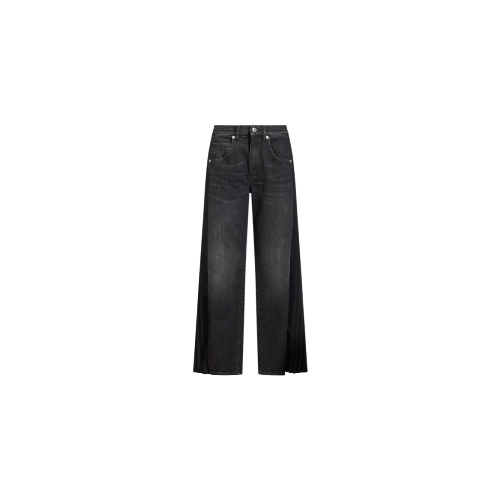 Circus Hotel Zwarte Slim Fit Geplooide Jeans Black Dames