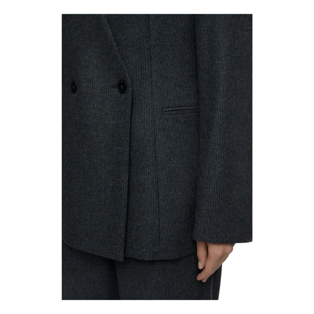closed Slim Fit Grijze Blazer met Naaldstrepen Gray Dames