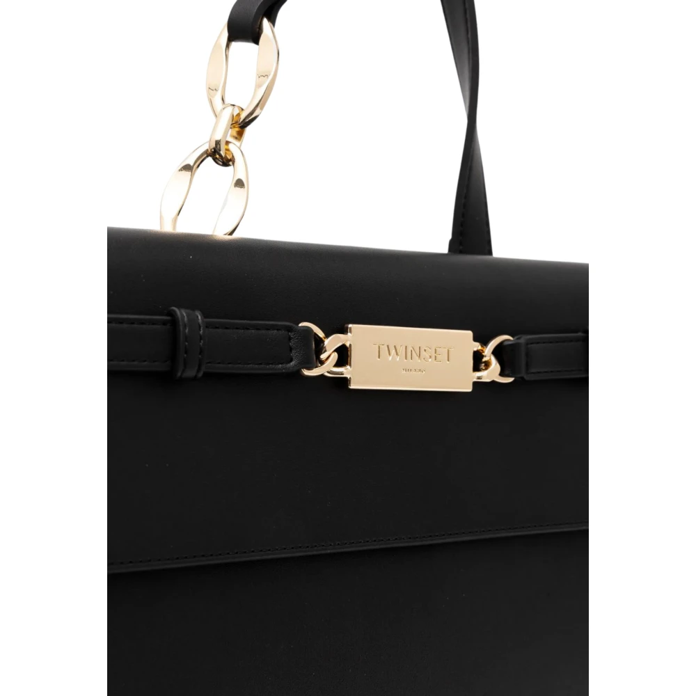 Twinset Zwarte handtas met magnetische sluiting Black Dames